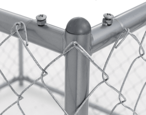 Как крепить сетку рабицу к металлическим столбам
