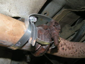 Как соединить выхлопную трубу без сварки