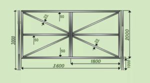 Каркас ворот из профильной трубы своими руками