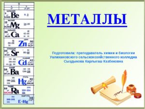 Что такое металлы в химии - О металле