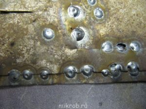 Как поставить заклепки сваркой полуавтоматом