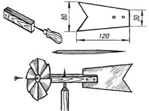 Как сделать простой флюгер своими руками