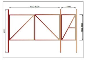 Каркас ворот из профильной трубы своими руками