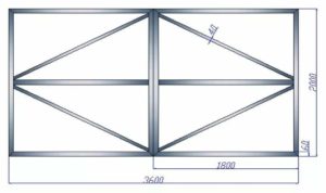 Каркас ворот из профильной трубы своими руками