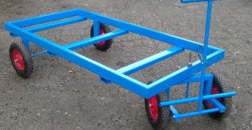 Тележка для перевозки грузов четырехколесная своими руками Тележка для перевозки грузов четырехколесная своими руками