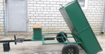 Самосвальная тележка для мотоблока своими руками