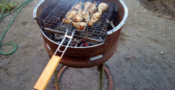 Мангал из автомобильных дисков своими руками