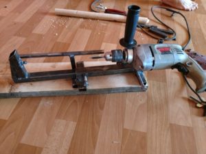Самодельный токарный станок по металлу из дрели