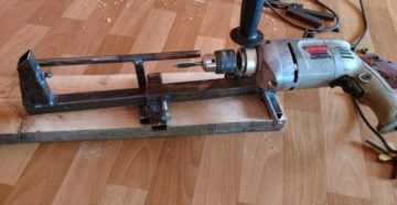 Самодельный токарный станок по металлу из дрели