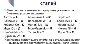 Как маркируются легированные стали