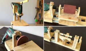 Деревообрабатывающий станок из дрели