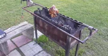 Вертел для мангала с электроприводом своими руками