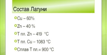 Латунь состав сплава в процентах