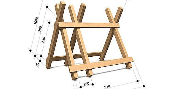 Козлы для пилки дров своими руками чертежи