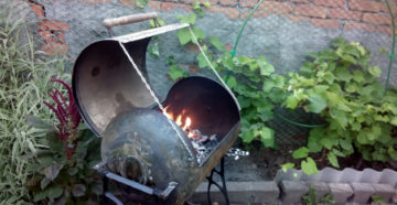 Мангал из бойлера своими руками Мангал из бойлера своими руками