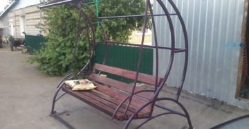 Качели садовые из профильной трубы своими руками