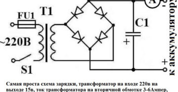 Простой выпрямитель для зарядки аккумулятора своими руками Простой выпрямитель для зарядки аккумулятора своими руками