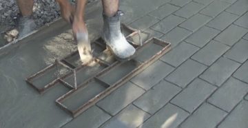 Как сделать штамп для бетона своими руками