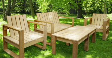Производство садовой мебели из дерева