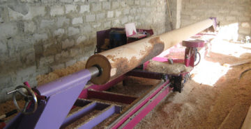 Как сделать оцилиндрованное бревно своими руками