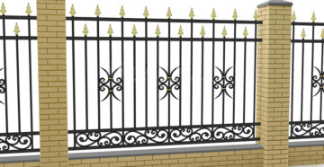 Образцы заборов из металла