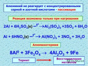 Пассивация алюминия азотной кислотой