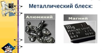 Металлический блеск алюминия