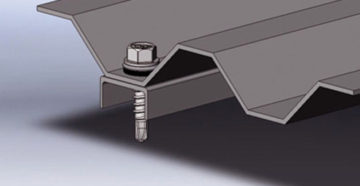 Крепление профнастила к металлическим прогонам