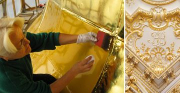 Как позолотить металл