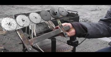 Мангал с приводом для шампуров своими руками