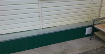 Отделка цоколя профнастилом своими руками