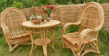 Изготовление плетеной мебели своими руками