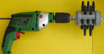 Перосъемная насадка на дрель своими руками